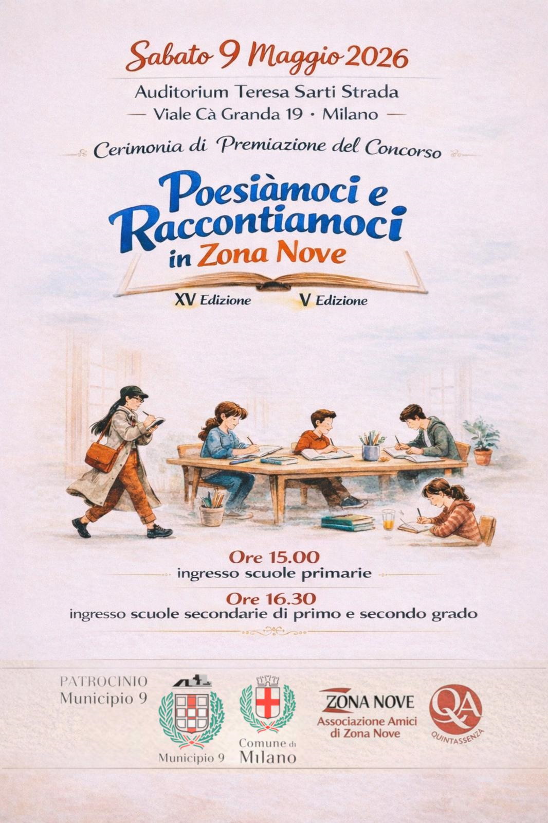 Cerimonia di premiazione di “Poesiamoci e Raccontiamoci in Zona Nove”