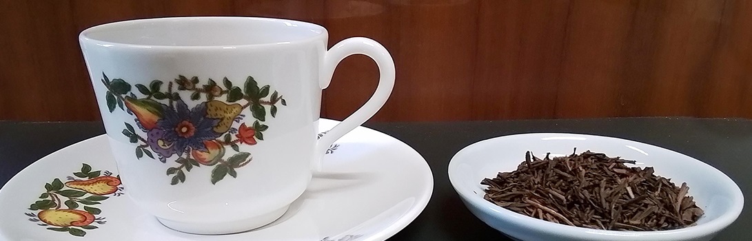 Camellia sinensis: il tè. Qualche foglia in una tazza di acqua calda