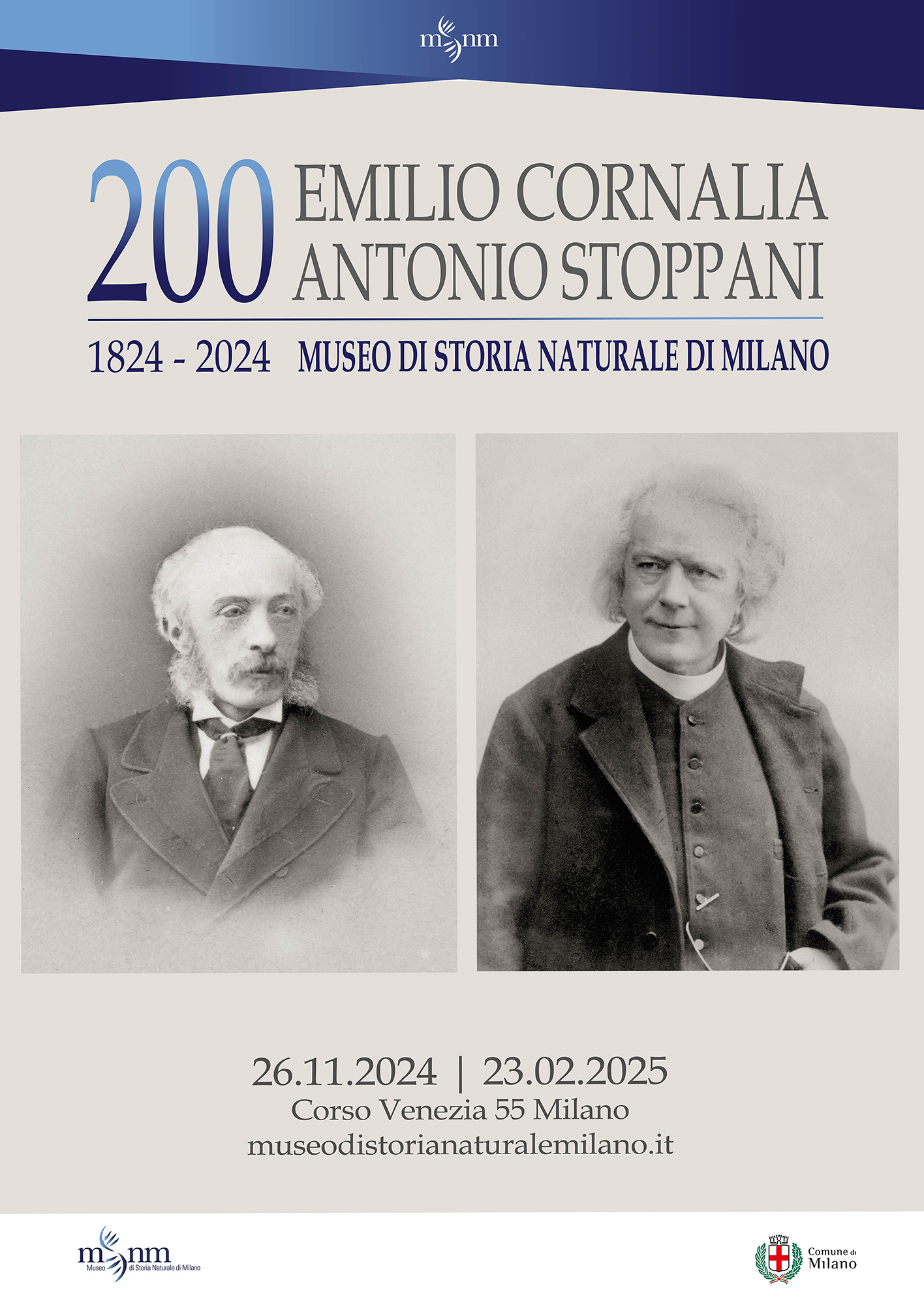 200: Emilio Cornalia Antonio Stoppani 1824 -2024